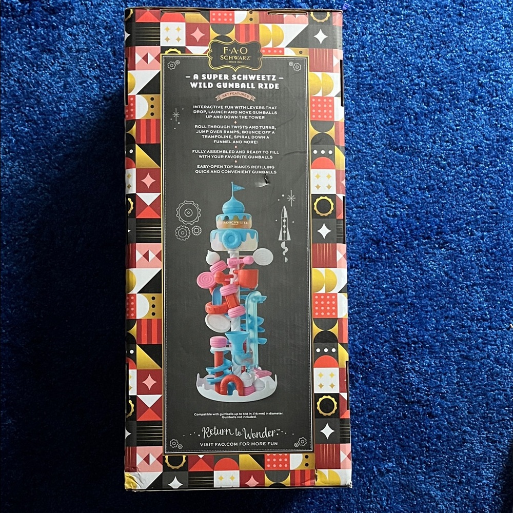 NIB FAO Schwarz Colorful Gumball Tower - Picture 2 of 3